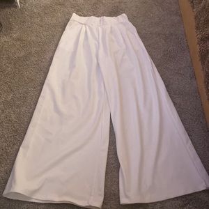 White Palazzo Long Pants